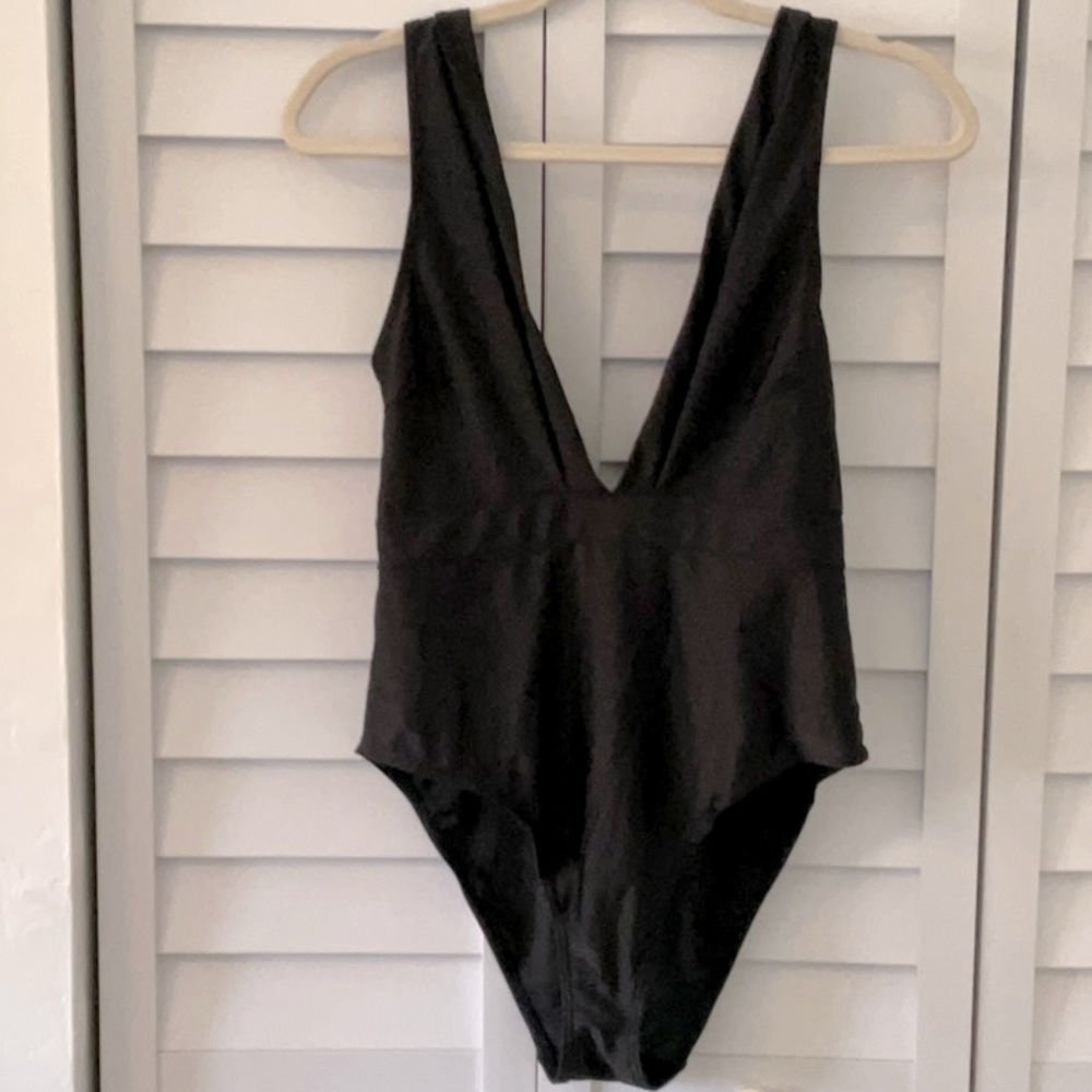 Wolf & Whistle new black one piece swim suit